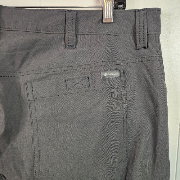 Eddie Bauer Gray Fleece Lined Tech Pants Size 38x30 Winter Outdoor Ski Hiking - Picture 6 of 12